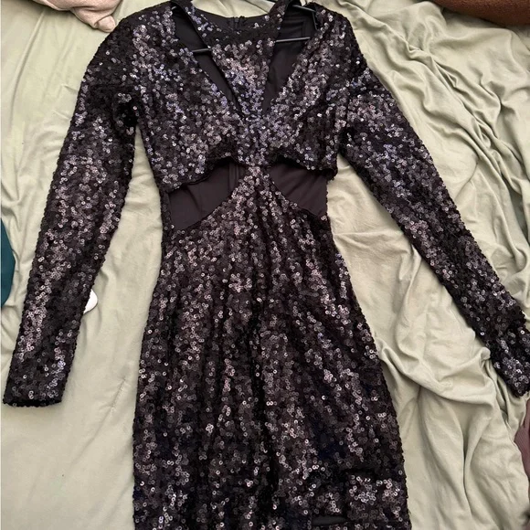 Forever 21 | Dresses | Forever 2 Black Sequin Long Sleeve Dress | Poshmark Forever 21 | Dresses | Forever 2 Black Sequin Long Sleeve Dress | Poshmark